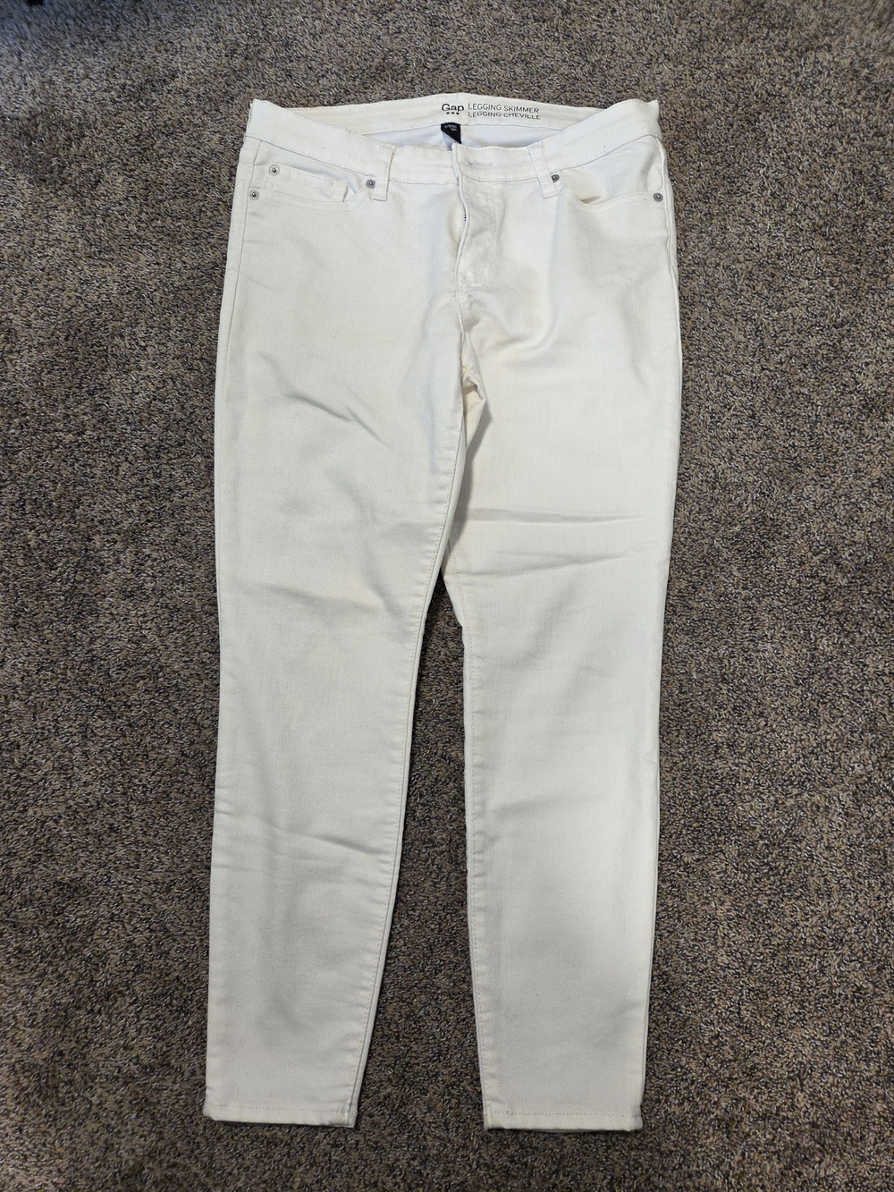GAP Sz 10/30R Legging Skimmer Mid-rise Cream Denim Women’s Jeans